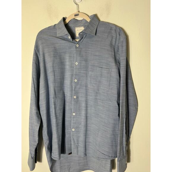 Men's Billy Reid Light Blue Long Sleeve Cotton Button Down Shirt Sz L - Picture 1 of 3
